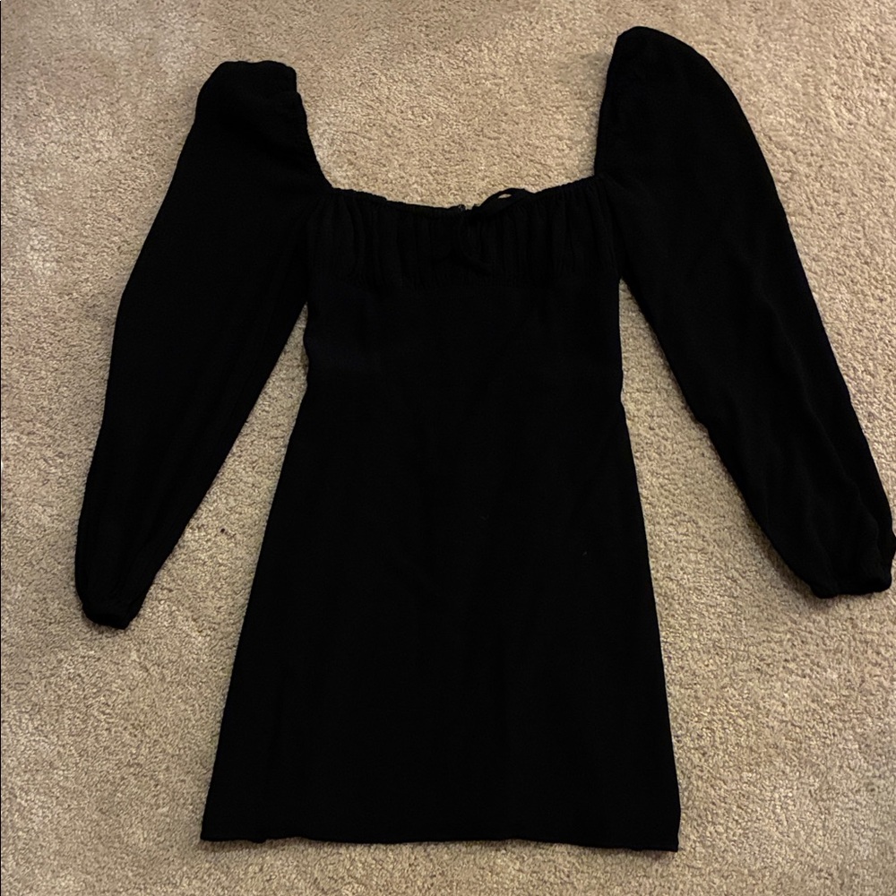 Sunday Best Mini Black Long Sleeve Dress